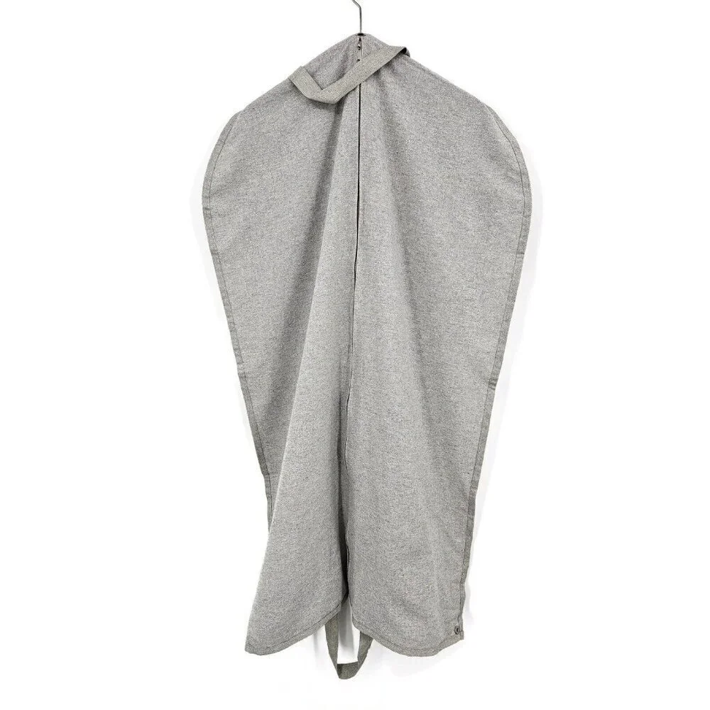 Brunello Cucinelli Grey Fabric Garment Bag 22x36 Zippered Snaps Handles